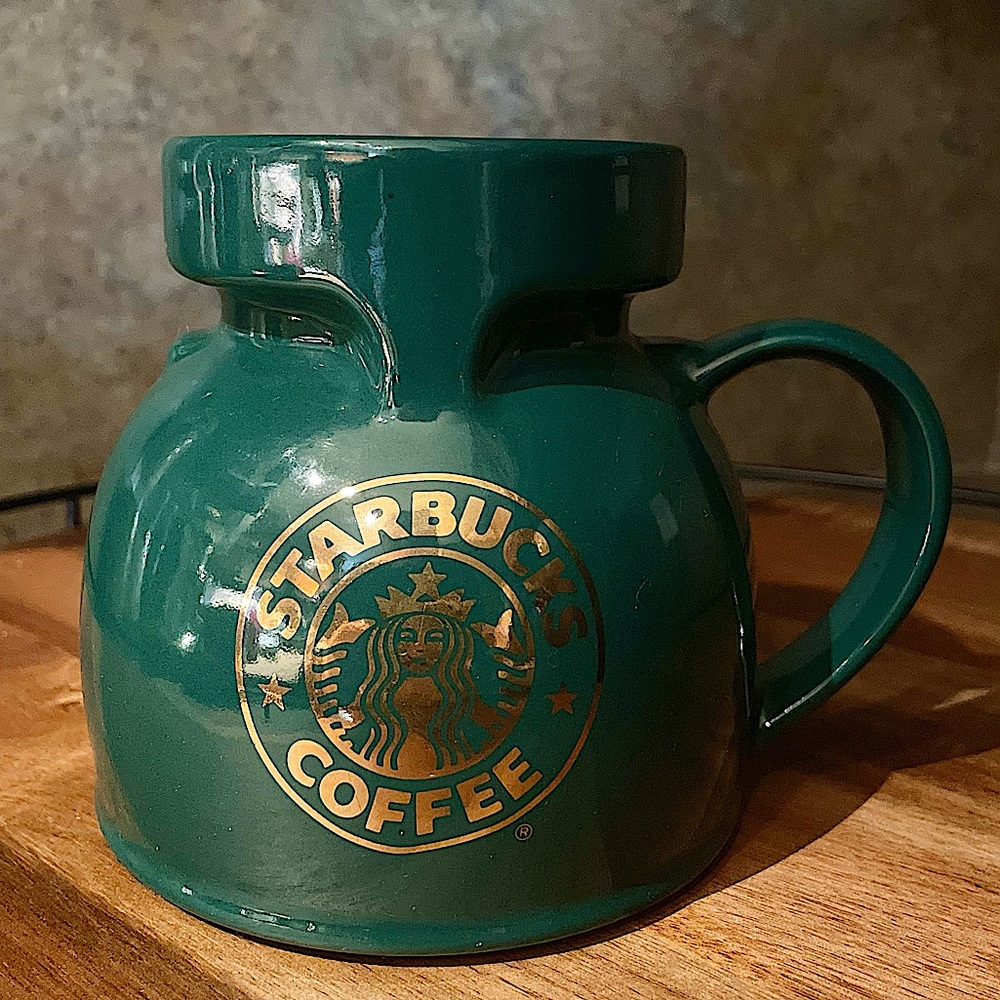 Starbucks Vintage Green Travel Coffee Mug